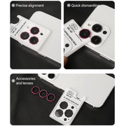For iPhone 16 Pro / 16 Pro Max HD Lens Protective Film without Diamond(Rose Red)