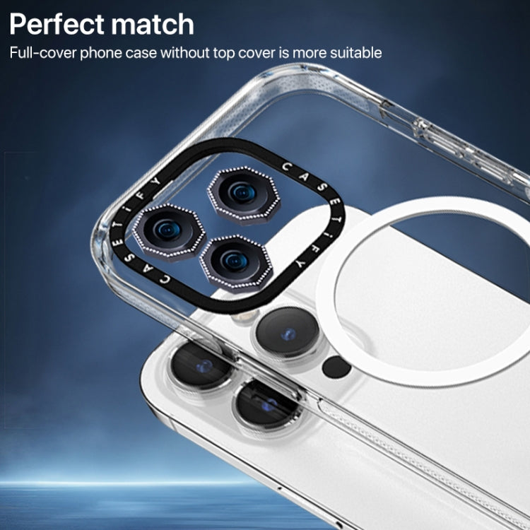 For iPhone 16 Pro / 16 Pro Max HD Lens Protective Film with Diamond(Rose Red)