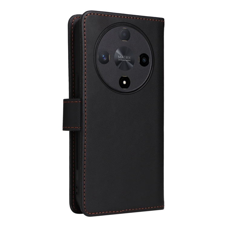 For Honor Magic6 Lite 5G BETOPNICE BN-005 2 in 1 Detachable Imitate Genuine Leather Phone Case(Black)
