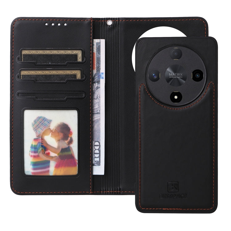 For Honor Magic6 Lite 5G BETOPNICE BN-005 2 in 1 Detachable Imitate Genuine Leather Phone Case(Black)