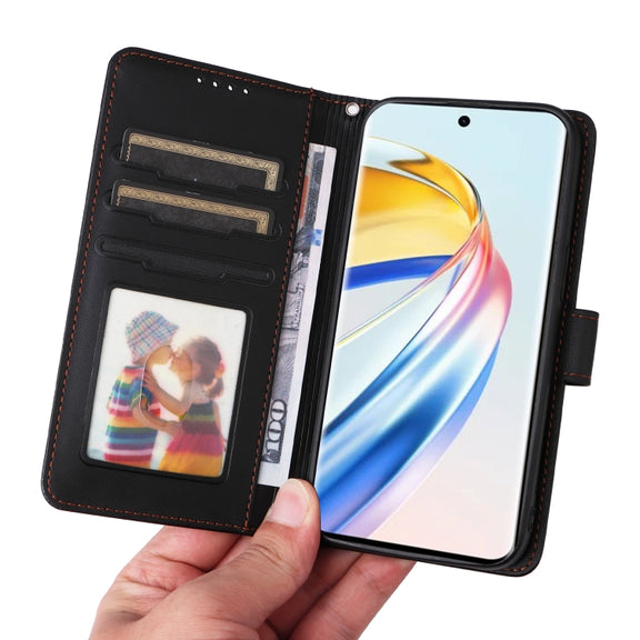For Honor Magic6 Lite 5G BETOPNICE BN-005 2 in 1 Detachable Imitate Genuine Leather Phone Case(Black)