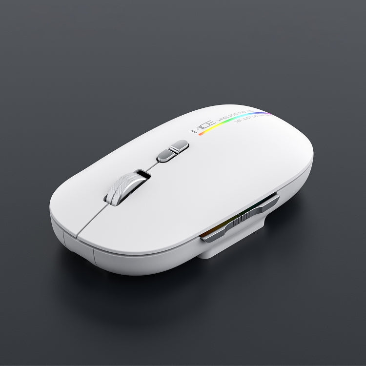 iMICE G901 Bluetooth Dual Mode 7-Button Silent Wireless Gaming Mouse(White)