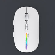 iMICE G901 Bluetooth Dual Mode 7-Button Silent Wireless Gaming Mouse(White)