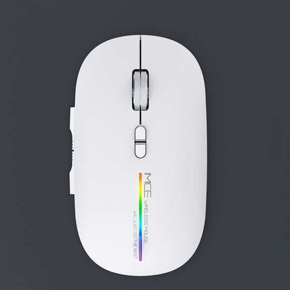iMICE G901 Bluetooth Dual Mode 7-Button Silent Wireless Gaming Mouse(White)