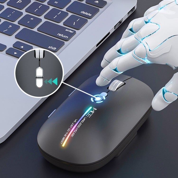 iMICE G901 Bluetooth Dual Mode 7-Button Silent Wireless Gaming Mouse(White)