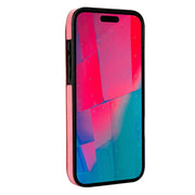 For iPhone 16 Pro Max Double Buckle Butterfly Embossing PU Phone Case(Pink)