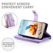 For Google Pixel 9 Pro XL Nine Card-slot Zipper Wallet Bag Leather Phone Case(Purple)