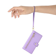 For Google Pixel 9 Pro XL Nine Card-slot Zipper Wallet Bag Leather Phone Case(Purple)