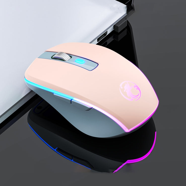 iMICE G903 Bluetooth Dual Mode 6-key Silent Wireless Gaming Mouse(Pink)