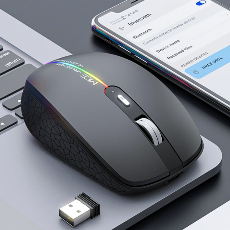 iMICE G904 Dual Mode 6-Key Silent Wireless Gaming Mouse(White)