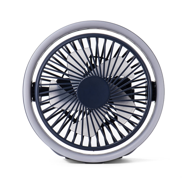 N601 180 Degree Rotating Type-C Desktop Fan with LED Ambience Light(Blue)