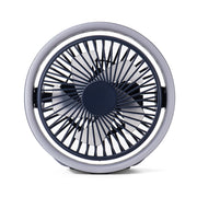 N601 180 Degree Rotating Type-C Desktop Fan with LED Ambience Light(Blue)