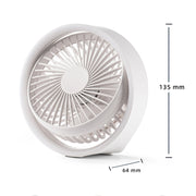 N601 180 Degree Rotating Type-C Desktop Fan with LED Ambience Light(Pink)