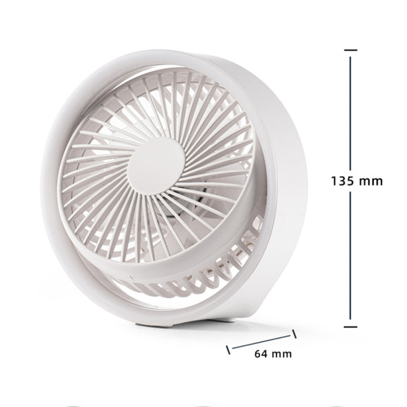 N601 180 Degree Rotating Type-C Desktop Fan with LED Ambience Light(Pink)
