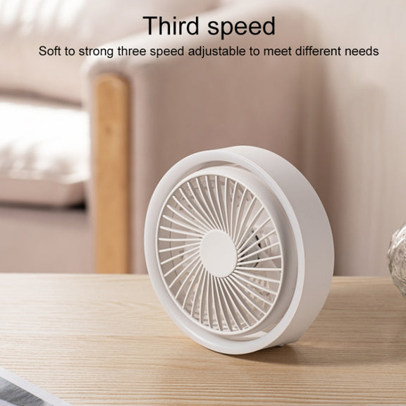 N601 180 Degree Rotating Type-C Desktop Fan with LED Ambience Light(Pink)