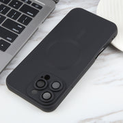 For iPhone 16 Pro Max Liquid TPU Silicone Solid Color MagSafe Phone Case(Black)