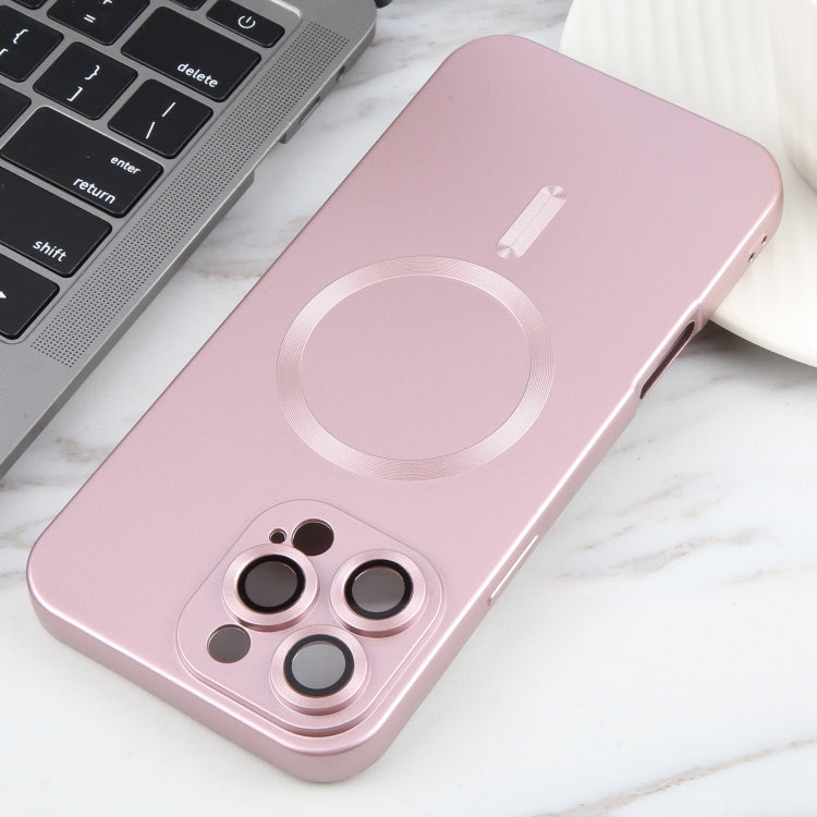 For iPhone 16 Pro Liquid TPU Silicone Solid Color MagSafe Phone Case(Rose Gold)
