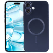 For iPhone 16 Plus Liquid TPU Silicone Solid Color MagSafe Phone Case(Dark Blue)