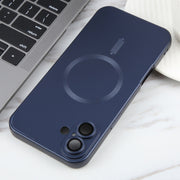 For iPhone 16 Plus Liquid TPU Silicone Solid Color MagSafe Phone Case(Dark Blue)