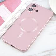 For iPhone 16 Liquid TPU Silicone Solid Color MagSafe Phone Case(Rose Gold)
