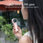 N606 Pro HD Digital Display Mini Handheld Fan(Pink)