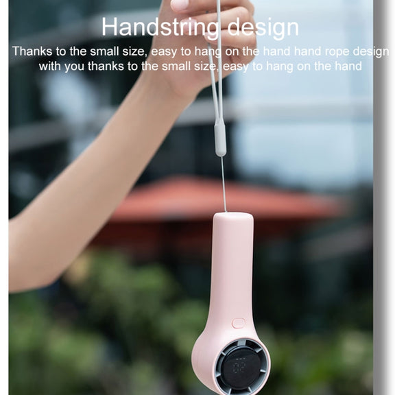 N606 Pro HD Digital Display Mini Handheld Fan(Pink)