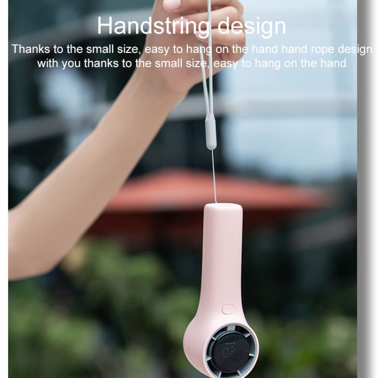 N606 Pro HD Digital Display Mini Handheld Fan(Pink)