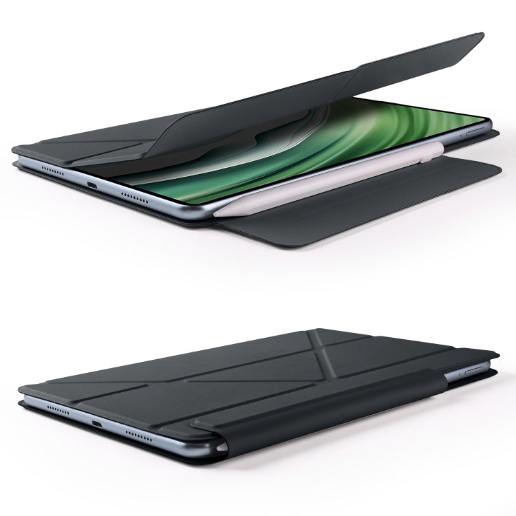 For Huawei MatePad Pro 11 2024 / 2022 Fixed Buckle Magnetic Deformation Leather Tablet Case(Black)