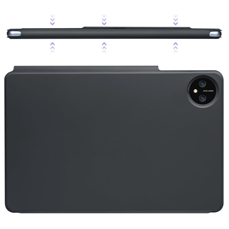 For Huawei MatePad Pro 11 2024 / 2022 Fixed Buckle Magnetic Deformation Leather Tablet Case(Black)