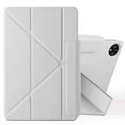 For Huawei MatePad Pro 11 2024 / 2022 Fixed Buckle Magnetic Deformation Leather Tablet Case(Grey)