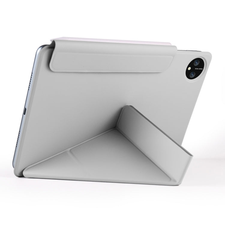 For Huawei MatePad Pro 11 2024 / 2022 Fixed Buckle Magnetic Deformation Leather Tablet Case(Grey)