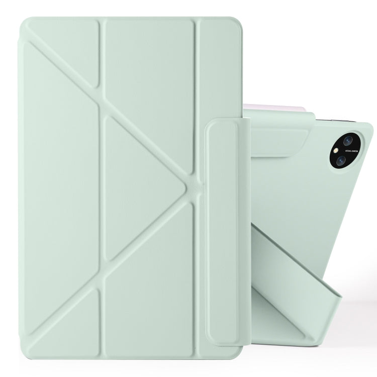 For Huawei MatePad Pro 11 2024 / 2022 Fixed Buckle Magnetic Deformation Leather Tablet Case(Baby Green)