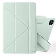 For Huawei MatePad Pro 11 2024 / 2022 Fixed Buckle Magnetic Deformation Leather Tablet Case(Baby Green)
