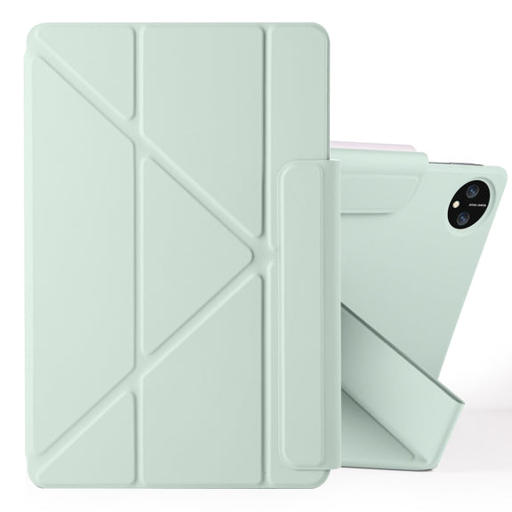 For Huawei MatePad Pro 11 2024 / 2022 Fixed Buckle Magnetic Deformation Leather Tablet Case(Baby Green)