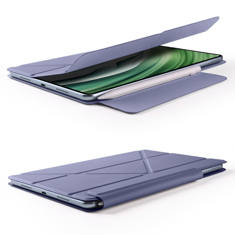 For Huawei MatePad Pro 11 2024 / 2022 Fixed Buckle Magnetic Deformation Leather Tablet Case(Lavender Purple)