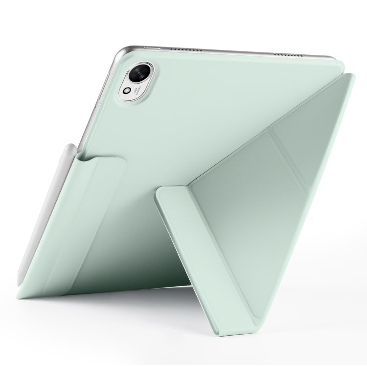 For Huawei MatePad 11.5 / 11.5S Fixed Buckle Magnetic Deformation Leather Tablet Case(Baby Green)