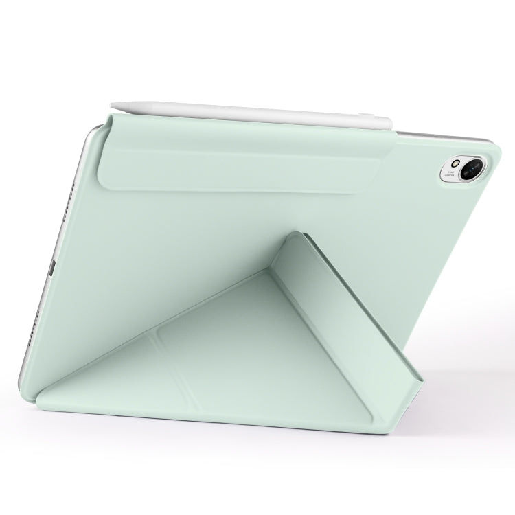 For Huawei MatePad 11.5 / 11.5S Fixed Buckle Magnetic Deformation Leather Tablet Case(Baby Green)