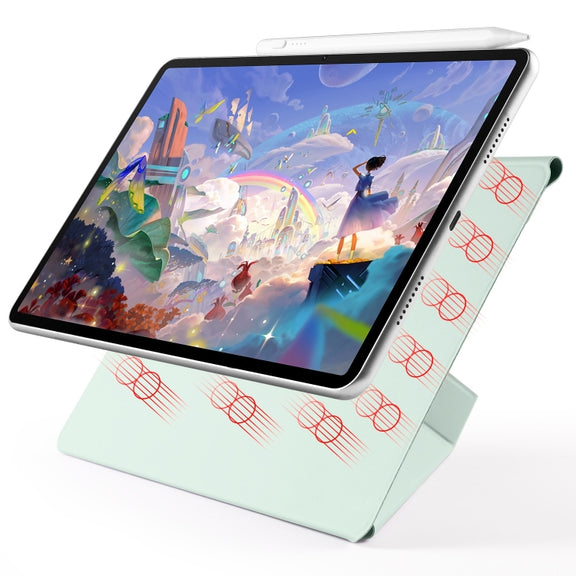 For Huawei MatePad 11.5 / 11.5S Fixed Buckle Magnetic Deformation Leather Tablet Case(Baby Green)