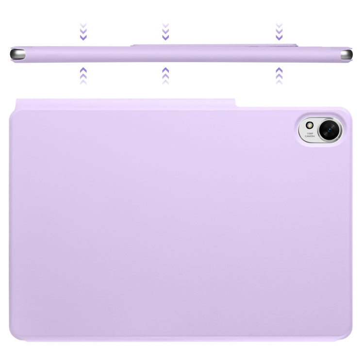 For Huawei MatePad 11.5 / 11.5S Fixed Buckle Magnetic Deformation Leather Tablet Case(Purple)