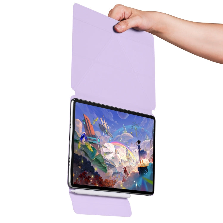 For Huawei MatePad 11.5 / 11.5S Fixed Buckle Magnetic Deformation Leather Tablet Case(Purple)