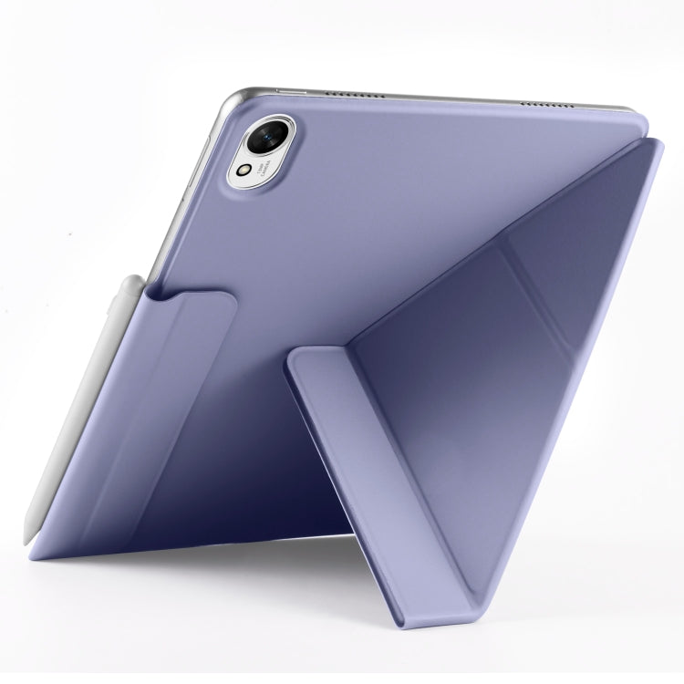 For Huawei MatePad 11.5 / 11.5S Fixed Buckle Magnetic Deformation Leather Tablet Case(Lavender Purple)
