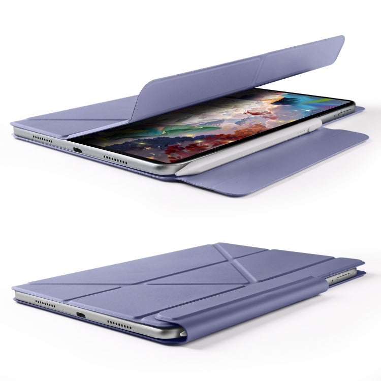 For Huawei MatePad 11.5 / 11.5S Fixed Buckle Magnetic Deformation Leather Tablet Case(Lavender Purple)