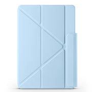 For Huawei MatePad Air 11.5 2023 Fixed Buckle Magnetic Deformation Leather Tablet Case(Ice Blue)