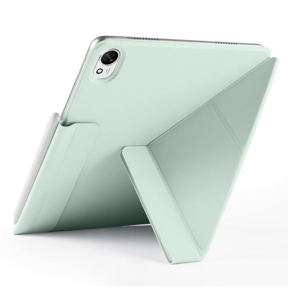 For Huawei MatePad Air 11.5 2023 Fixed Buckle Magnetic Deformation Leather Tablet Case(Baby Green)