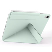 For Huawei MatePad Air 11.5 2023 Fixed Buckle Magnetic Deformation Leather Tablet Case(Baby Green)