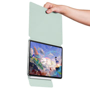 For Huawei MatePad Air 11.5 2023 Fixed Buckle Magnetic Deformation Leather Tablet Case(Baby Green)