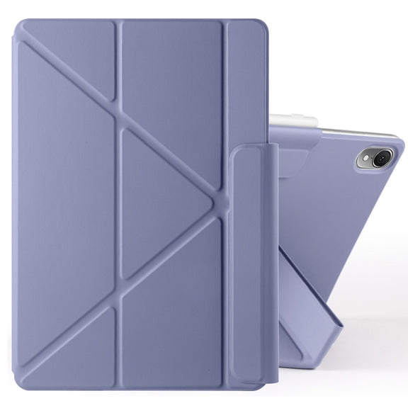 For Huawei MatePad Air 11.5 2023 Fixed Buckle Magnetic Deformation Leather Tablet Case(Lavender Purple)