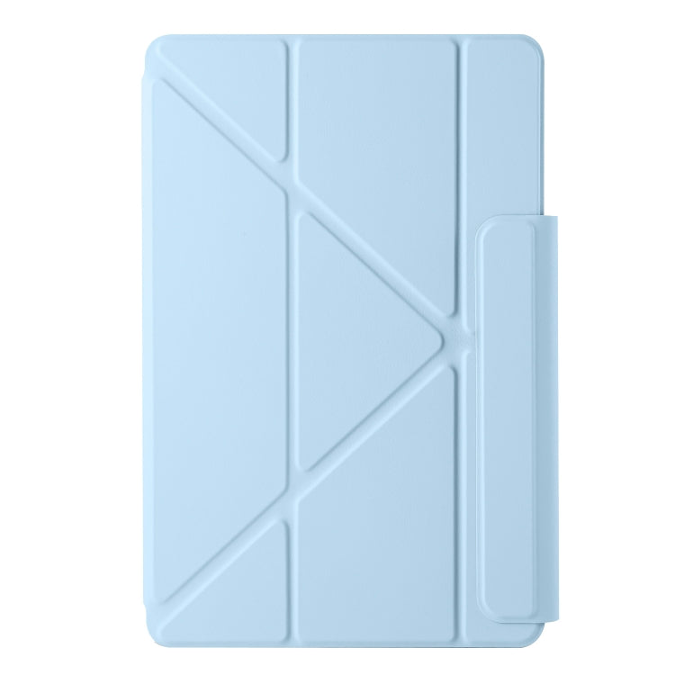 For Huawei MatePad 11 2021 Fixed Buckle Magnetic Deformation Leather Tablet Case(Ice Blue)