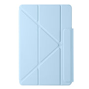 For Huawei MatePad 11 2021 Fixed Buckle Magnetic Deformation Leather Tablet Case(Ice Blue)