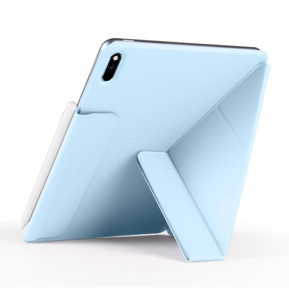 For Huawei MatePad 11 2021 Fixed Buckle Magnetic Deformation Leather Tablet Case(Ice Blue)